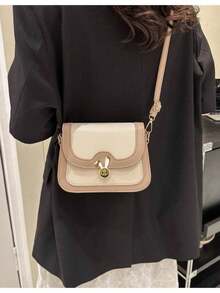 Women's Casual Crossbody Bag Small Rabbit Detail[2014] - Màu Khaki - Xem 5