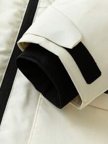 mini bala Áo khoác lông vũ dài cho bé trai Áo khoác mùa đông ấm áp cho bé - Màu trắng sữa - Xem 7