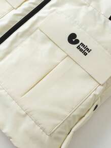 mini bala Áo khoác lông vũ dài cho bé trai Áo khoác mùa đông ấm áp cho bé - Màu trắng sữa - Xem 8