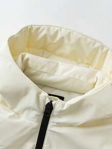 mini bala Áo khoác lông vũ dài cho bé trai Áo khoác mùa đông ấm áp cho bé - Màu trắng sữa - Xem 6