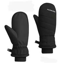 防滑触屏手套，防风防水滑雪手套，厚实保暖防滑雪地骑行手套，女士冬季保暖雪地手套，保暖，冬季手套，暖手器 - 彩色 - 查看 1