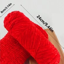 1 Stück handgemachtes Chenillegarn, 100g, geeignet für Do-It-Yourself Schal, Mütze, Jacke, Pullover, Tasche, Puppe