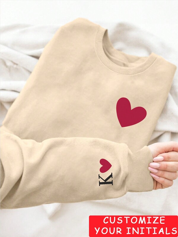 Customized T-Shirt/Sweatshirt As Gift For Girlfriend/Wife, Personalized With Your Own Name Initial, Family Members, Friends For Valentine's Day, Couples, Business, Wedding, Party, Birthday, Halloween, Christmas Ornamental,Dawg Stylish,Fashion,Hipster,Contracted,Easy Costume,Minimal Chic,Casual Unique,Custom Treasurefinds,Belle Costume Ideal Gifts For Her Family,Friends,Children,Pink Girls For Mother's Day,For Children's Day,For Vacation