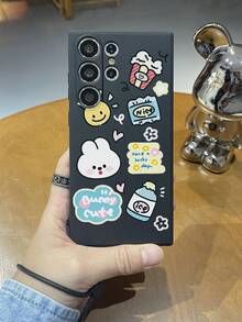 可爱卡通手机壳适用于三星 iPhone /小米 Redmi Note13pro+/13C/Note11/Note10S/Note12/12C/Note11/NOTE13/小米 11T/12T Pro/13T/OPPO RENO7 4G/RENO8 4G/Reno5 LITE/Reno6 LITE/A57/A54/A53/A17/A16/A15/A74/A94/Tpu 手带 - 黑色 - 查看 2