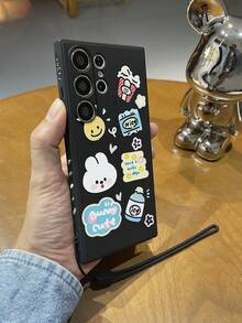 可爱卡通手机壳适用于三星 iPhone /小米 Redmi Note13pro+/13C/Note11/Note10S/Note12/12C/Note11/NOTE13/小米 11T/12T Pro/13T/OPPO RENO7 4G/RENO8 4G/Reno5 LITE/Reno6 LITE/A57/A54/A53/A17/A16/A15/A74/A94/Tpu 手带 - 黑色 - 查看 4