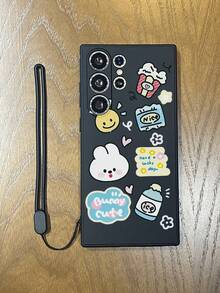 可爱卡通手机壳适用于三星 iPhone /小米 Redmi Note13pro+/13C/Note11/Note10S/Note12/12C/Note11/NOTE13/小米 11T/12T Pro/13T/OPPO RENO7 4G/RENO8 4G/Reno5 LITE/Reno6 LITE/A57/A54/A53/A17/A16/A15/A74/A94/Tpu 手带 - 黑色 - 查看 5