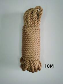 5/6/8毫米宽天然白色棉绳，7毫米黑/红/卡其色涤纶粗绳，适用于节日装饰、手工艺品、礼品包装、装订 - 米色 - 查看 16