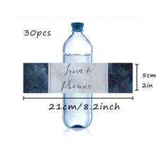 30 Pcs Custom Water Bottle Labels Stickers Self Adhesive Candy Wrap Bridal Shower Decor Personalized Text