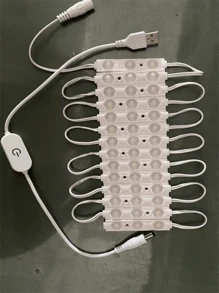 1 Pc USB Powered Dimmable LED Makeup Mirror Light, 6/42 LED Touch Sensitive White Light Strip, Long Press To Dim, Suitable For Dressing Tables, Bathrooms, Wardrobes, Cabinets (Mirror Not Included) - USB - View 9