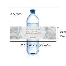 30 Pcs Custom Water Bottle Labels Stickers Self Adhesive Candy Wrap Bridal Shower Decor Personalized Text,Christmas,Wedding Essentials,Festive Calendar ,Bachelorette Party Favors, Personalized Wedding Favors - Multicolor - View 13