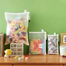 Baby Room Toy Storage Bag, Block Storage Bag, Puzzle Toy Sorting And Organizing Magic Bag, Mesh Bag Zipper Bag, Outing Toiletries Storage Bag Love Valentine - Multicolor - View 3