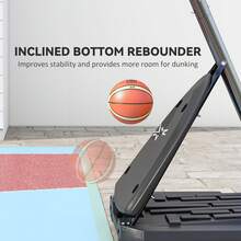SPORTNOW Basketball Hoop Outdoor, Height Adjustable Basketball Hoop And Stand With Weighted Base, Portable On Wheels, 2.4-2.9m, Red - Red - View 7