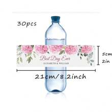 30 Pcs Custom Water Bottle Labels Stickers Self Adhesive Candy Wrap Bridal Shower Decor Personalized Text - Multicolor - View 19