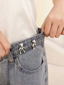 1pc Bear Waist Tighter Eo Button Pins Không cần may và không cần dụng cụ Khóa điều chỉnh eo Quần Nút thắt lưng Quần Jean có thể tháo rời Khóa thắt lưng Quần Jean Nút thắt lưng tức thì Nút cổ áo Ghim cài áo Nút điều chỉnh Bear Button Pin an toàn có thể tháo rời Kẹp eo Kẹp quần Phù hợp với Quần Jeans rộng Nút thay thế Khóa thắt lưng quần - Nhiều màu - Xem 6