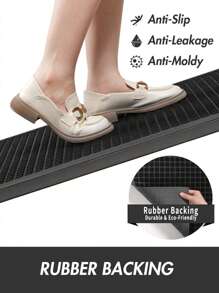 1pc Outdoor/Indoor Welcome Mat Thick & Durable Rubber Backed Entrance Door Mat ,Room Decor