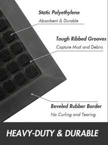 1pc Outdoor/Indoor Welcome Mat Thick & Durable Rubber Backed Entrance Door Mat ,Room Decor