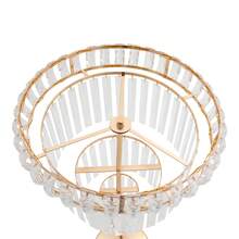 4 Tiers Flower Stand With Crystal Pendants Modern Wedding Vases Centerpieces Flower Stand For Party Decoration - Vàng - Xem 5