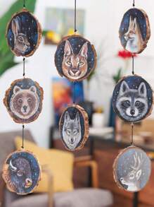 10 件 2.0-3.2 英寸圆形木制杯垫，未完成的木制饮料杯垫圆盘，工艺品木制套件，圆形工艺品，圣诞装饰，DIY 手工制作，带树皮，适用于工艺品、婚礼 - 原木色 - 查看 6