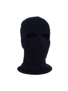 1 Pc Riding Face Mask, Knit Balaclava Full Face Mask - 2-Hole Ski Mask For Men & Women, Full Face Cover Winter Warmth And Windproof Head Cover, Breathable Outdoor Sports Mask For Skiing, Bicycles, Snowboarding & Cold Weather Activities, Winter Face Mask, Skiing Accessory, Modern Sporty Style, Durable Knit Fabric - Multicolor - View 11