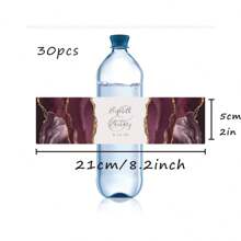 30 Pcs Custom Water Bottle Labels Stickers Self Adhesive Candy Wrap Bridal Shower Decor Personalized Text