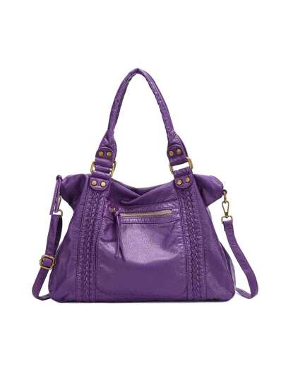 Large Capacity Washed Leather Hobo Bags For Women Roomy Handbags With Crossbody Strap Best Gift For Women, For Her