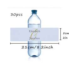 30 Pcs Custom Water Bottle Labels Stickers Self Adhesive Candy Wrap Bridal Shower Decor Personalized Text - Multicolor - View 23