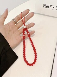 1 件闪亮水晶珠手机挂绳腕带礼物，适合送给母亲、家人、朋友、生日、节日手机饰品、手机链 - 彩色 - 查看 6
