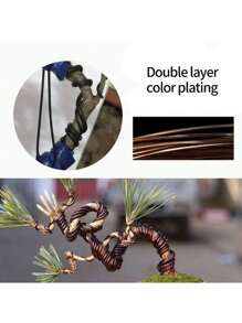 5 متر سلك دعم لتشكيل النباتات والأشجار الصغيرة من الألمنيوم المؤنود لمساعدة تشكيل بونساي، اكسسوارات حديقة بأقطار 1 / 1.5 / 2 / 2.5 / 3 مم