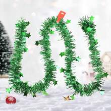 1set/2pcs/6pcs Star Fabric Decor, Party Birthday Wedding Celebration Decorations, Fluffy Metallic Garland Wreath, Artificial Plant And Flower Decor For Tree, Stair, Fireplace, Wall, Party Best Gifts Birthday Home Decor Christmas Decorations Room Decor Christmas Winter Christmas Decorations Home Christmas Gifts Christmas Decor - Multiple Specifications and Colors - View 11