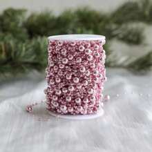 1pc (10m) Faux Pearl Bead Garland Chain For DIY Christmas Tree, Wedding Decoration, Suitable For Indoor/Outdoor Home Decor, Fireplace, Holiday Decoration, Crafts, Beaded Curtain, Wedding Party, Christmas Tree Decoration - Multicolor - View 15