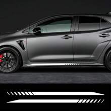 For Toyota Corolla GR Four Car Vinyl Decals Side Skirt Graphics Racing Stripes Sticker Waterproof Hatchback Decoration Accessories - 125x4cm/49.21x1.57inch - View 1