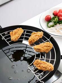 1 Piece Stainless Steel Drip Rack, Kitchen Drain Rack 304 Steam Rack Frying Oil Filter Insulation Rack - Multicolor - View 5