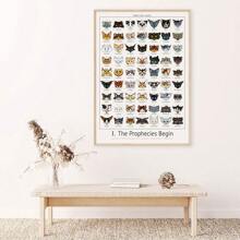 1pc/Set Funny Warrior Cats Masks Posters And Prints,Animal Masks, Felt Animal Masks Wall Canvas Painting Decoration Enthusiast,No Frame Include - Multicolor - View 5