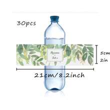 30 Pcs Custom Water Bottle Labels Stickers Self Adhesive Candy Wrap Bridal Shower Decor Personalized Text - Multicolor - View 30
