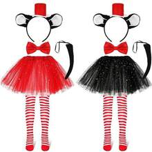 1 Bộ (Băng đô + Nơ + Đuôi) Bộ phụ kiện trang phục động vật - Phụ kiện băng đô tai lừa dễ thương, Phụ kiện trang phục dự tiệc Carnival - Nhiều màu - Xem 6