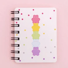 1 pieza/4 piezas Cuaderno adorable, memo espiral, diario de aprendizaje Kawaii y páginas en blanco para notas, cuadernos con patrones de flor, amor y oso, regalos para niños, útiles escolares para maestros, regalos o premios para fiestas de niños, regalos de Navidad y Año Nuevo, pequeños y fáciles de guardar y llevar al aire libre, registro rápido (80 hojas, 160 páginas), cuaderno miniatura adorable, pequeños cuadernos de notas, diarios para niños