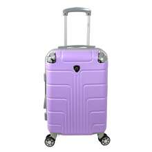 20 Inch Carry-On Suitcase Retractable Handle Double Removable Wheels Lightweight Unchecked - Lilac Purple - View 1
