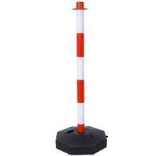 Delineator Post With Base, Traffic Delineator Posts, Traffic Safety Barrier With 5FT Plastic Chain, Traffic Safety Delineator Cones For Parking Lot, Construction Lot (12 Pack)
