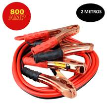 TOP CENTER ONLINE Cabo para recarga de bateria 800 AMP 2.0m - Vermelho e Preto - Visão 1