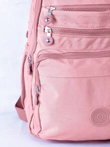 Large Backpack 5 Compartments Durable Travel Gym Work College - Pink - View 4