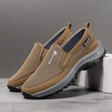 男式戶外運動休閒鞋夏季輕盈透氣網面運動鞋 - 卡其色 - 查看 4