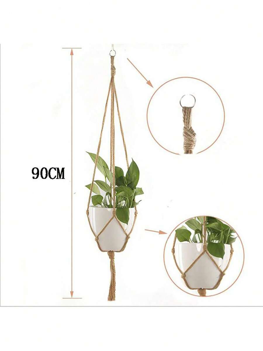 1pc Hanging Plant Handmade Macrame Plant Hanger Flower Pot Planter