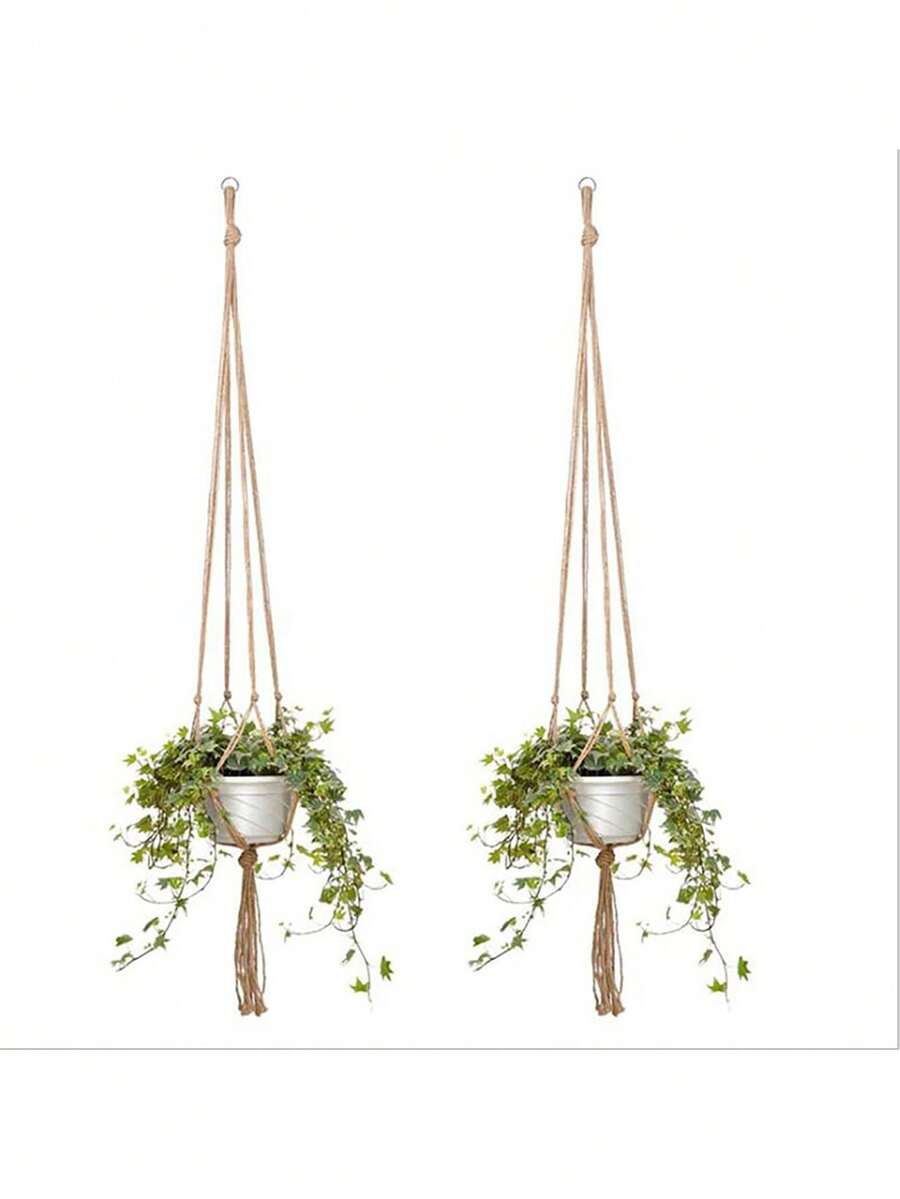 1pc Hanging Plant Handmade Macrame Plant Hanger Flower Pot Planter