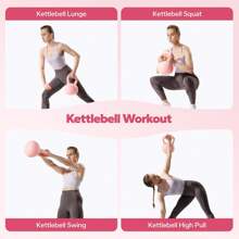 MERACH Soft Kettlebell, Non-Slip Wide-Grip Handle, Soft Cushioned Horizontal Base, Filled With Fine Mineral Sand, Premium Kettlebell For Strength Training - 粉紅色15磅*1 - 查看 7