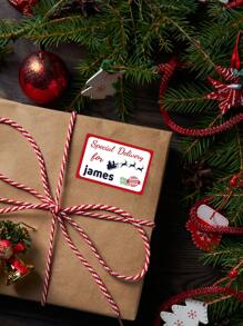 18PCS Customized Christmas Gift Stickers - Personalized PVC Labels For Holiday Gift Packaging, Cookies, Envelopes - Custom Patterns And Text For Merry Christmas Labels, Ideal For Gifts And Party Decorations - 6.5x4.3cm/2.36x1.69in - Features Santa Claus, Pine Trees, And Holiday Doodles - Perfect For Sealing Envelopes And Gift Wrapping