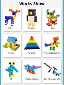 100pcs/Box DIY Children Building Blocks Toys, Creative Assembly Magic Square Plastic Cubes Montessori Educational Toys, Mathematic Connection Cubes For 3-6 Year Old Boys Girls, With Storage Box