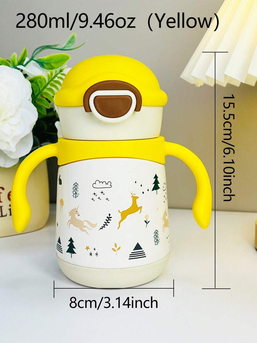 kamidi 1PC Kids Insulated Water Bottle, Cute Design Sippy Cup, Bottle