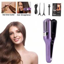 Recortadora de cabello profesional de extremos lisos, Plancha de cabello 2 en 1, Recortadora inalámbrica de puntas abiertas, Alisador de cabello para mujeres, Batería de 500mAh