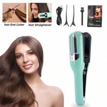 Recortadora de cabello profesional de extremos lisos, Plancha de cabello 2 en 1, Recortadora inalámbrica de puntas abiertas, Alisador de cabello para mujeres, Batería de 500mAh