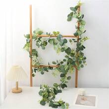 10/1pc Cây mô phỏng Cành bạch đàn Lá táo Lá bạch đàn Cây bạch đàn mây Rừng lá tiền Vòng hoa Giáng sinh Cỏ thông Cây xanh Đạo cụ cảnh quan Bố trí hoa Lá thông Hoa giả Trang trí nhà Thích hợp cho phòng khách Học tập ngoài trời, Halloween, Trang trí Halloween - màu xanh lá - Xem 3